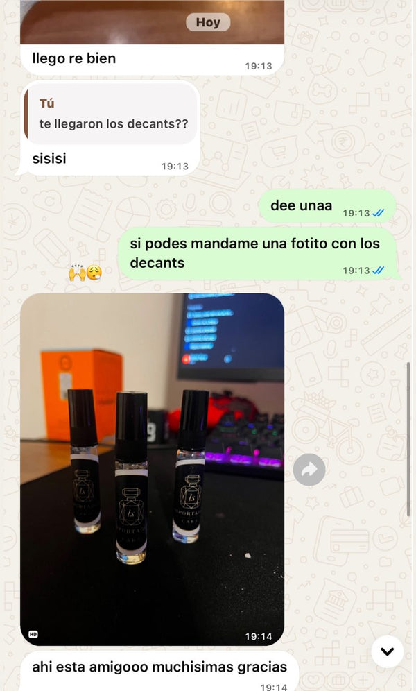 Decants entregados